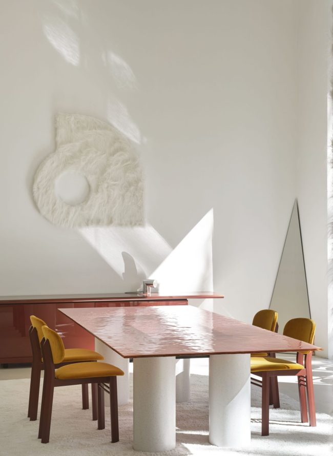 Serenissimo Table rectangulaire Lella & Massimo Vignelli et David Law 1985